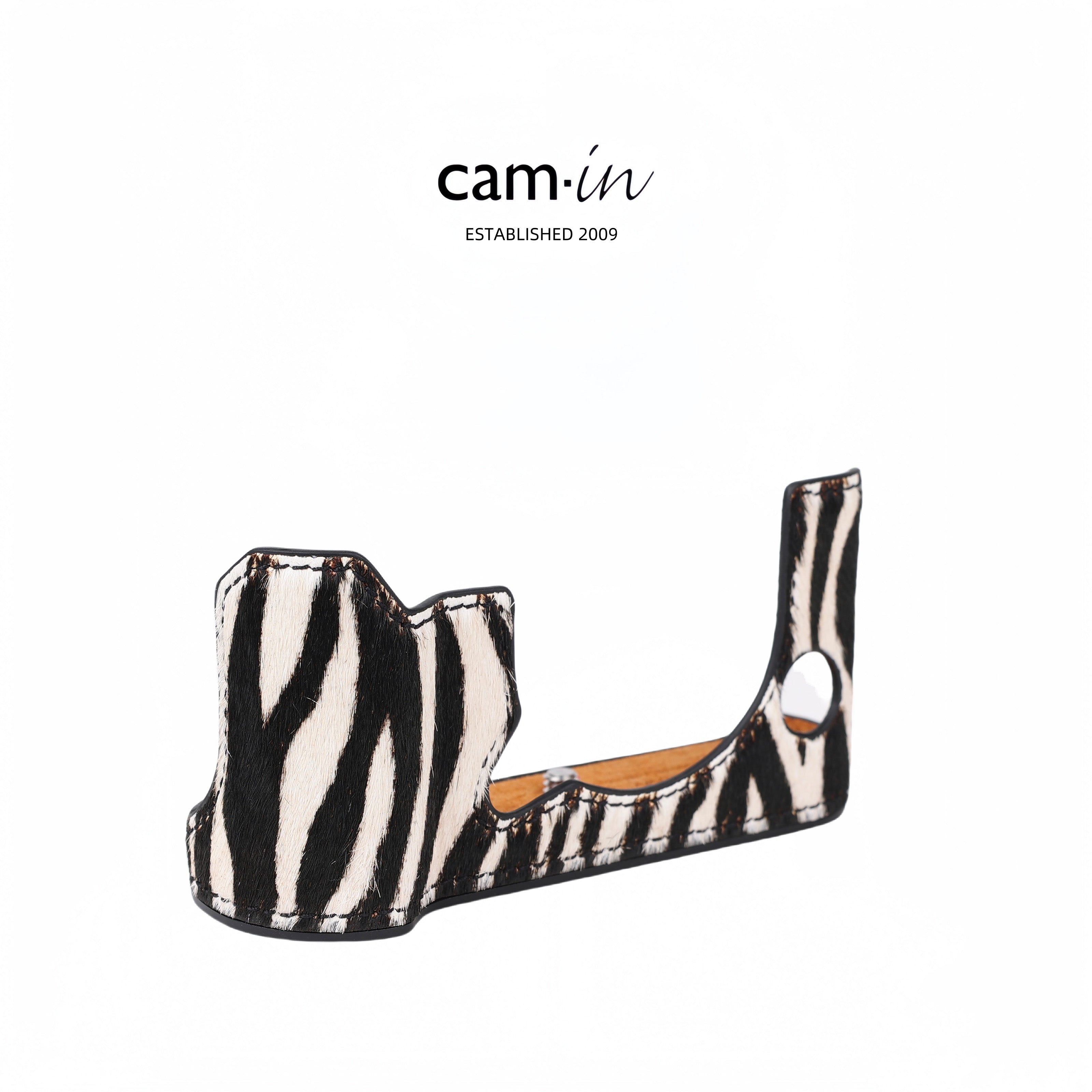 Cam-in Small Leopard Print Horsehair Fur Case | Fujifilm