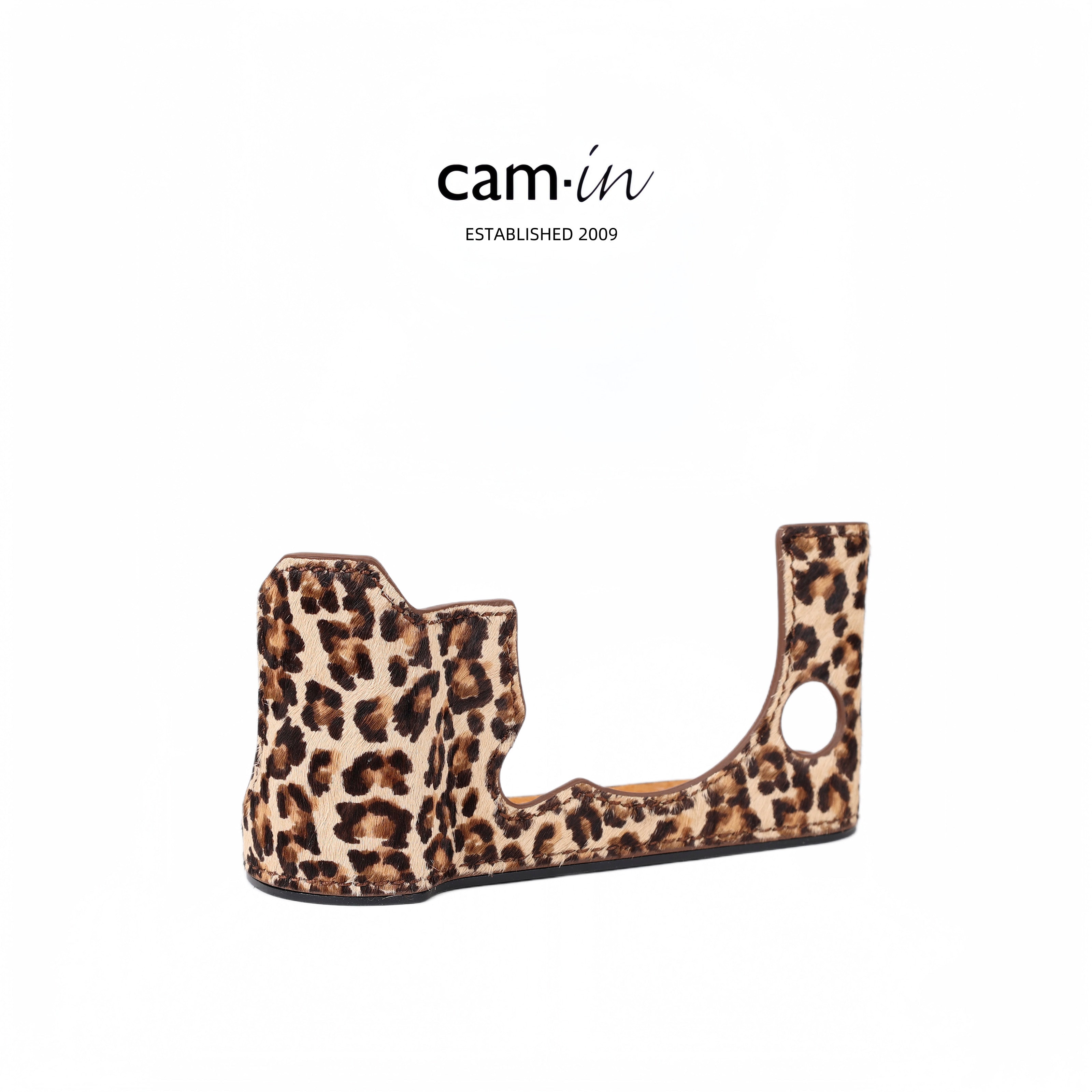 Cam-in Small Leopard Print Horsehair Fur Case | Fujifilm