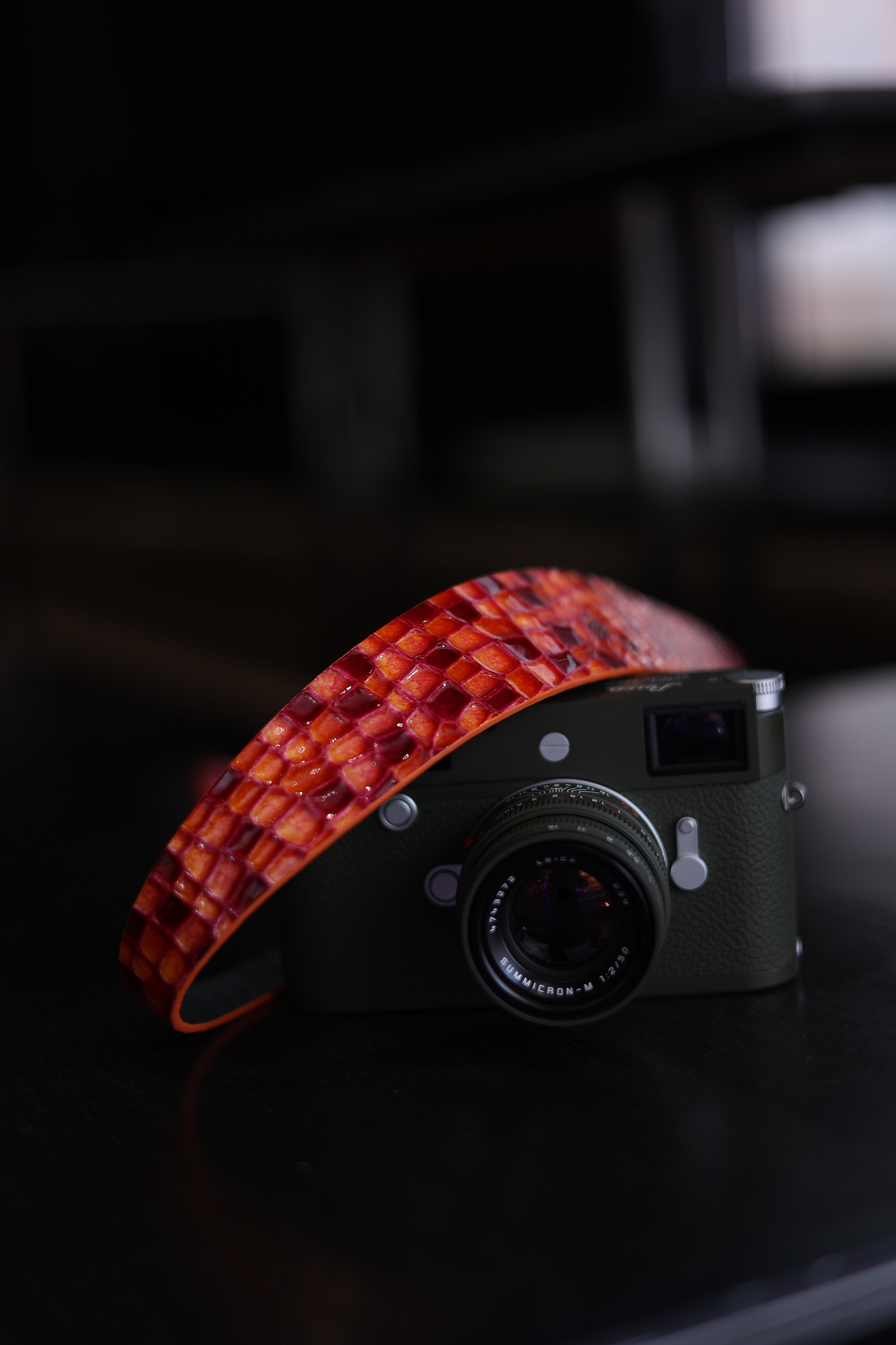 Italian Embossed Camera Strap