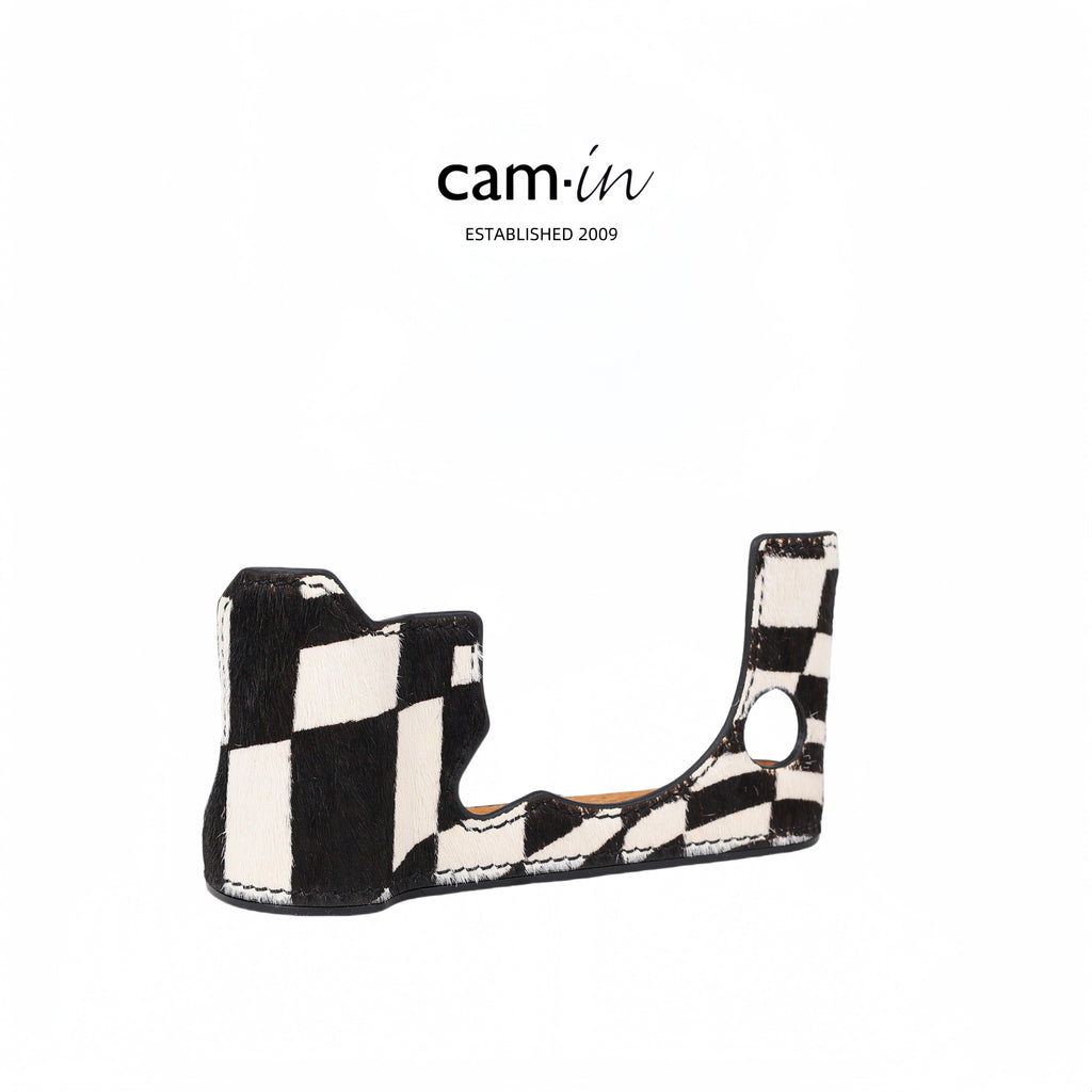 Cam-in Small Leopard Print Horsehair Fur Case | Fujifilm