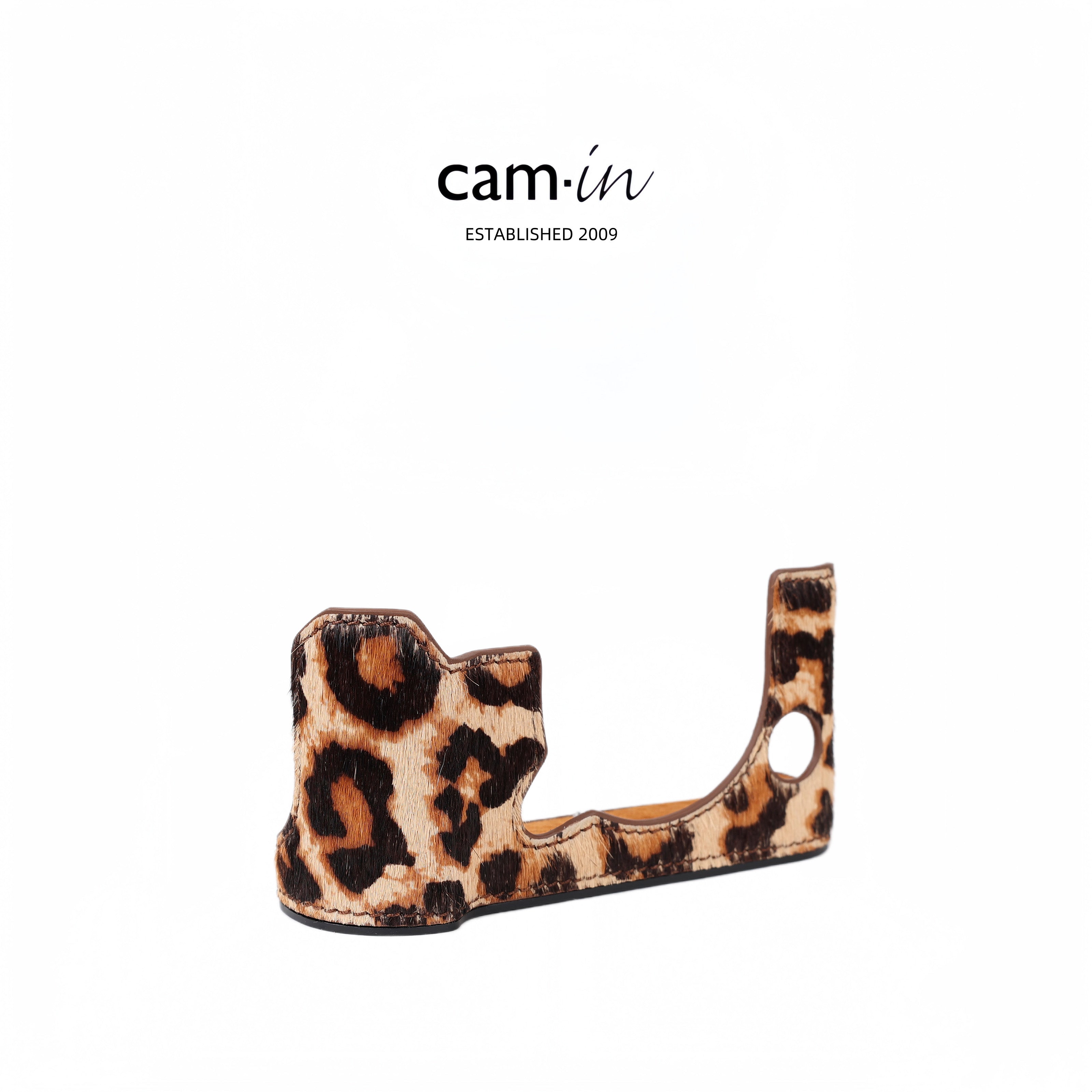 Cam-in Small Leopard Print Horsehair Fur Case | Fujifilm