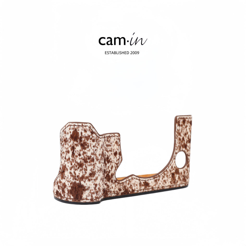Cam-in Small Leopard Print Horsehair Fur Case | Fujifilm
