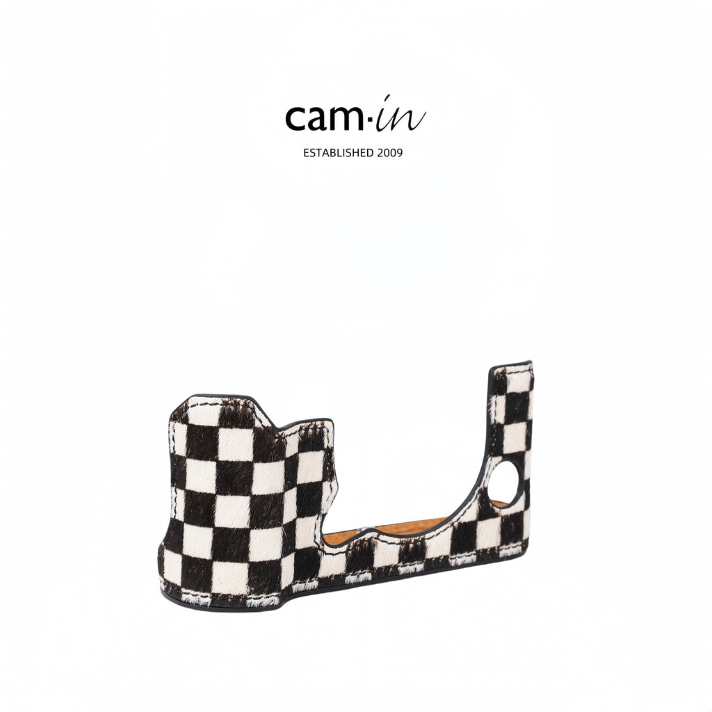 Cam-in Small Leopard Print Horsehair Fur Case | Fujifilm