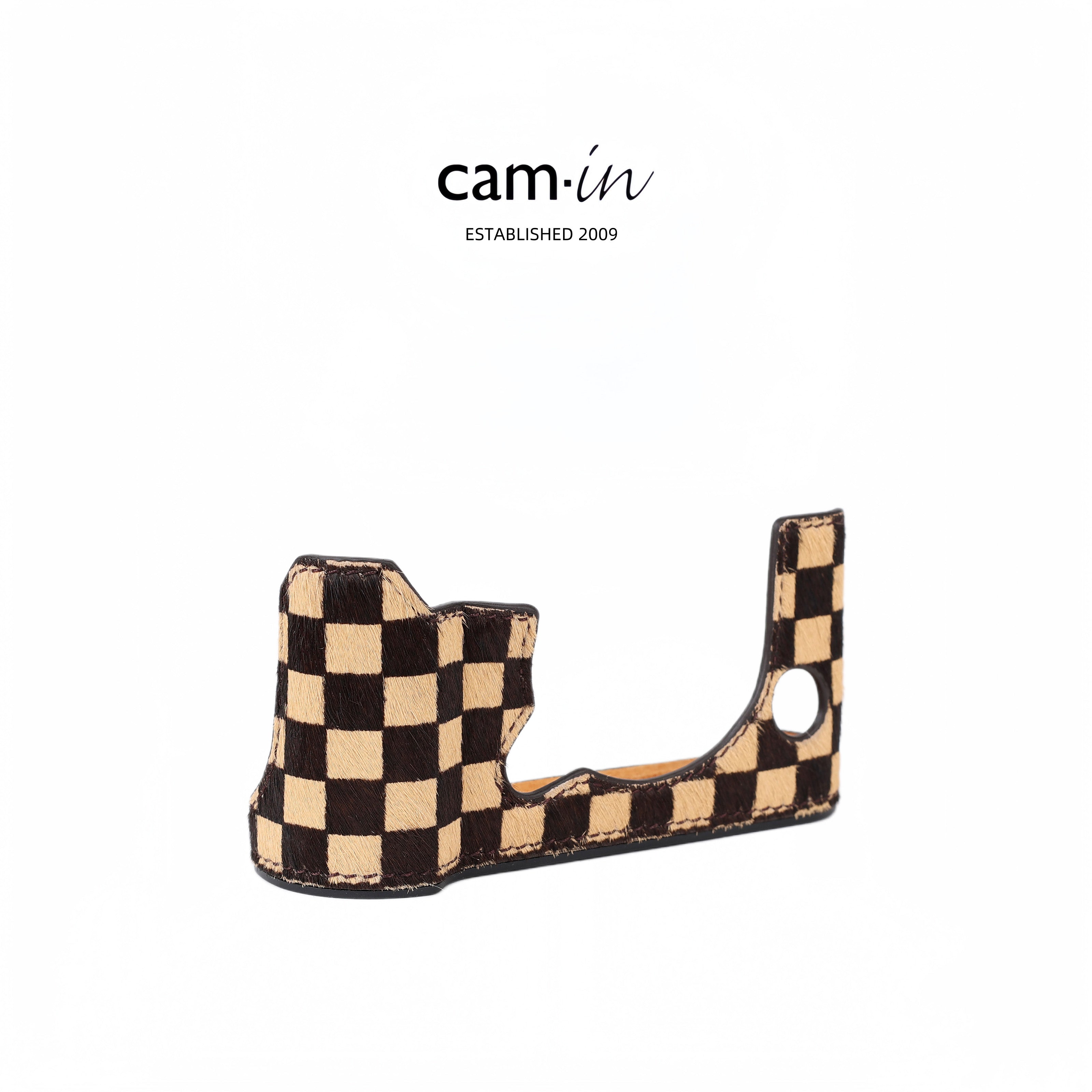 Cam-in Small Leopard Print Horsehair Fur Case | Fujifilm